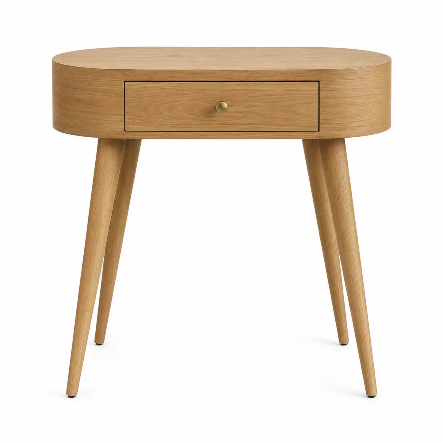 Table console en bois avec tiroir ovale 75x40x75 cm