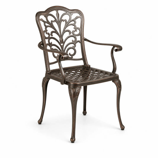 Chaise d'extérieur en aluminium bronze
