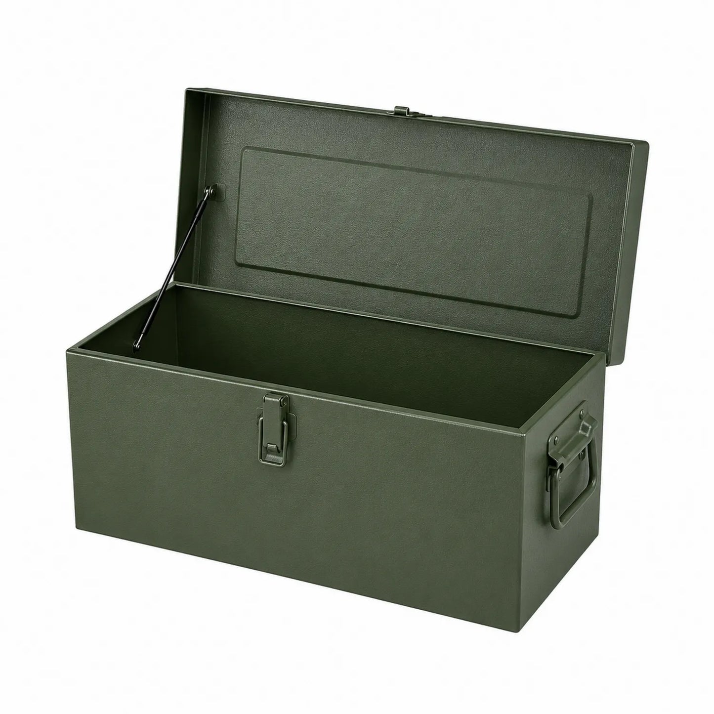 Coffre de rangement en métal vert 80x40x35 cm